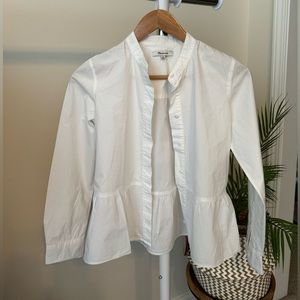 Madewell Peplum Button Down shirt